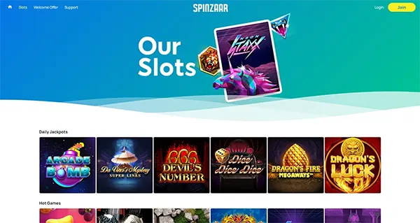 Casino interface mobile