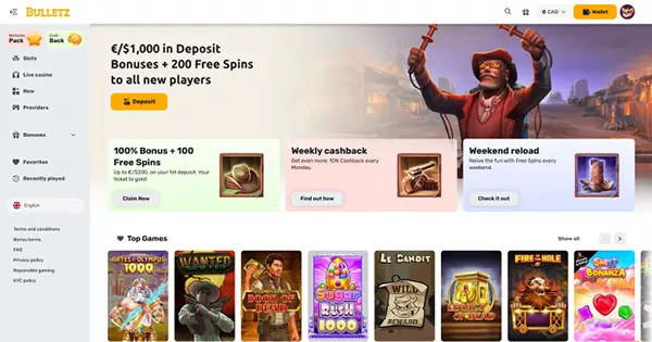 Bulletz Casino Live Games