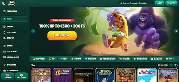 GoKong games interface