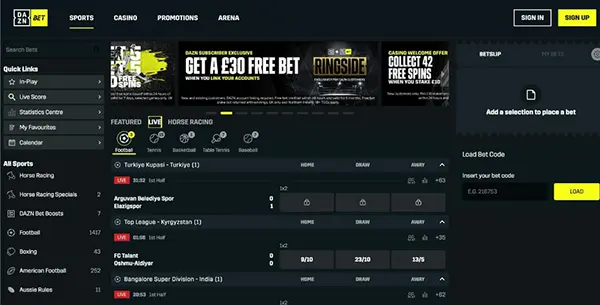 Sports stream odds